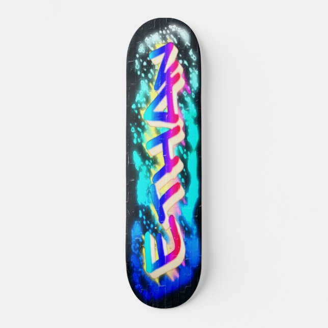 ETHAN Personalised Customised Graffiti Skateboard (Front)