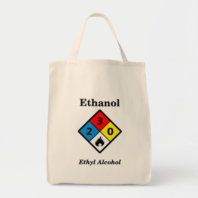 Ethanol MSDS Label Tote Bag (Front)