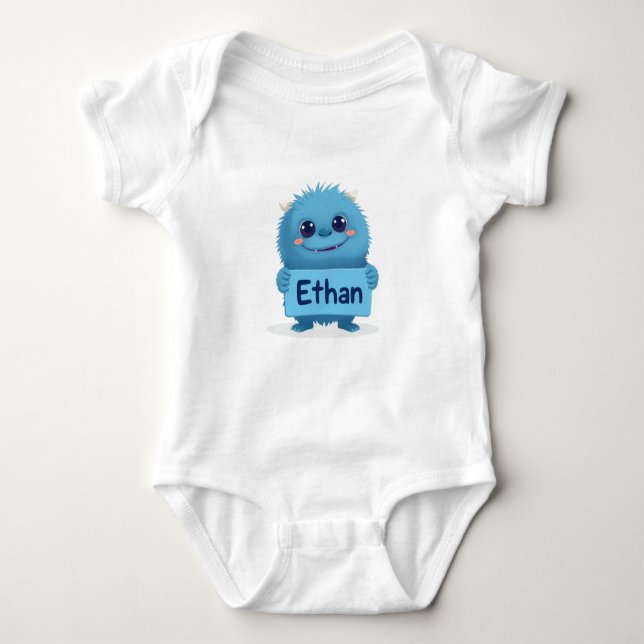 Ethan's Epic Monster Adventure Baby Bodysuit (Front)