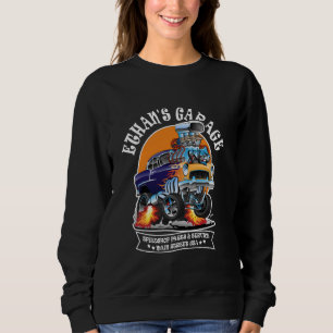 Ethan's Garage Hotrod Car Design for the Name Etha Sweatshirt