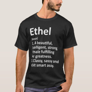 Ethel Definition Personalised Name Funny Christmas T-Shirt