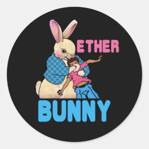 Ether Bunny Criminal Kidnap Boy Horror Easter Day Classic Round Sticker