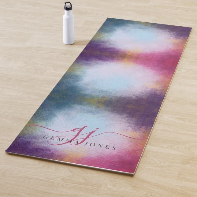 Ethereal Abstract Glow Monogram Yoga Mat (In Situ)