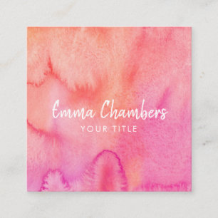 Ethereal Abstract Watercolor  Square Business Card