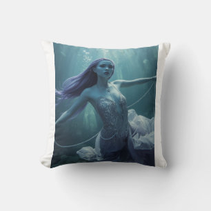 Ethereal Alien Woman – Crystal Ocean Fantasy Cushion