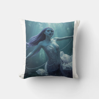 Ethereal Alien Woman – Crystal Ocean Fantasy Cushion