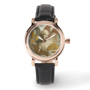 Ethereal Angel with Golden Leaves Watch
