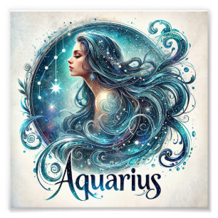 Ethereal Aquarius Zodiac Photo Print