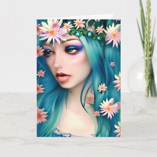 Ethereal Art   Beautiful Fairy   Thinking of You Card