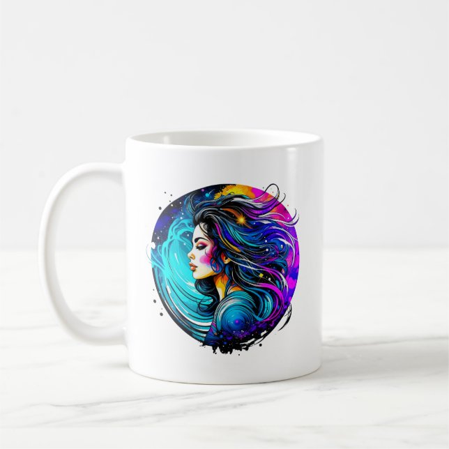 Ethereal Beautiful Woman Never Stop Dreaming Coffee Mug (Left)