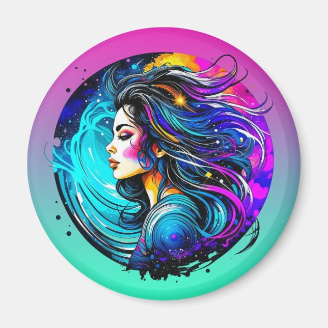 Ethereal Beautiful Woman Never Stop Dreaming Magnet (Front)