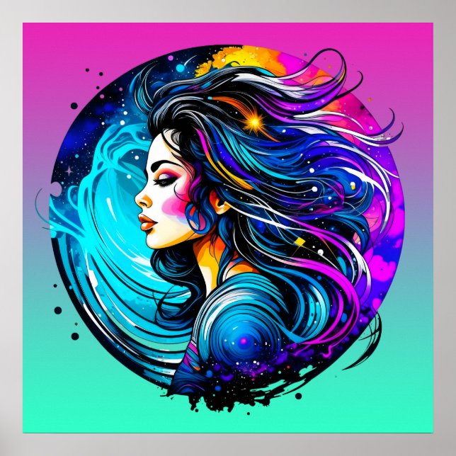 Ethereal Beautiful Woman Never Stop Dreaming Poster (Front)