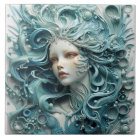 Ethereal Beauty, Detailed Blue-haired Mermaid