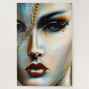 Ethereal Beauty Golden Goddess Jigsaw Puzzle