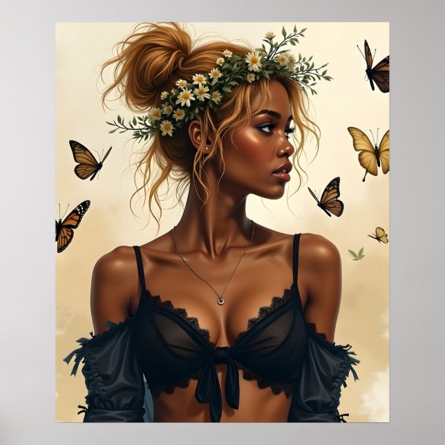 Ethereal Beauty in Bloom Poster (Front)