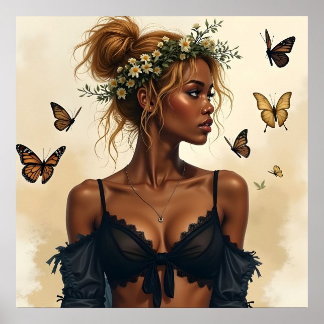 Ethereal Beauty in Bloom Poster (Front)