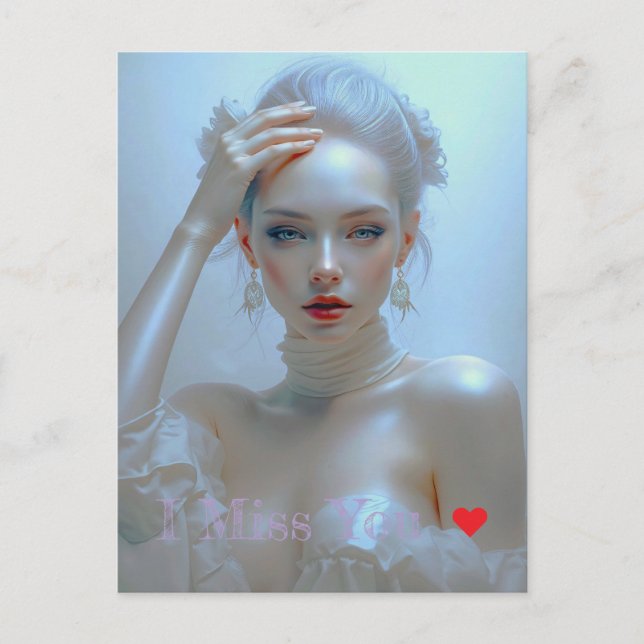 Ethereal beauty in pastel gloss postcard (Front)
