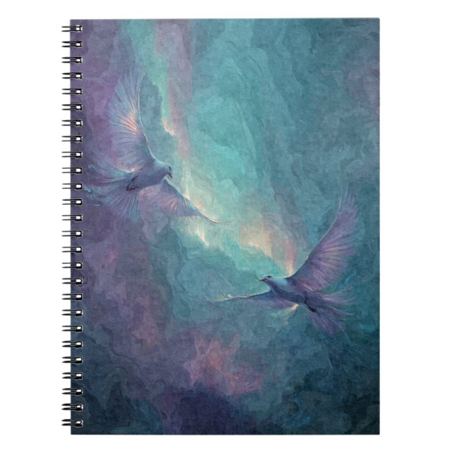Ethereal Birds Aurora Notebook (Front)