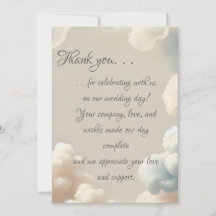 Ethereal Bliss Thank you card (creative edges)