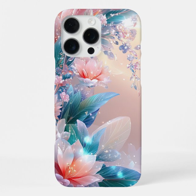 Ethereal Bloom: A Dreamy Floral Fantasy iPhone Case (Back)