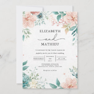 Ethereal Bloom Archway Wedding Invitation
