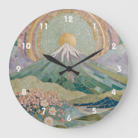 Ethereal Bloom: Pastel Mosaic Volcano in Spring