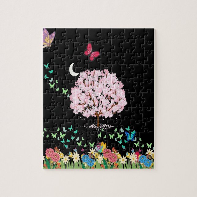"Ethereal Blossom" Floral Puzzle (Vertical)
