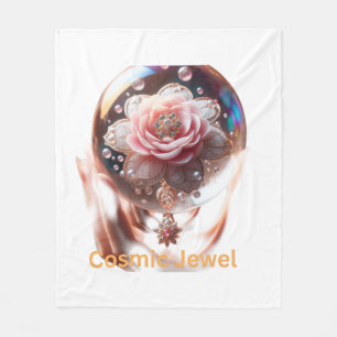 Ethereal Blossom: Jewel of Enchantment Fleece Blanket