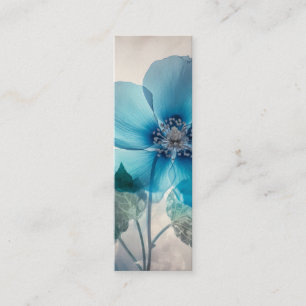 Ethereal Blue Blossom Bookmark  Mini Business Card
