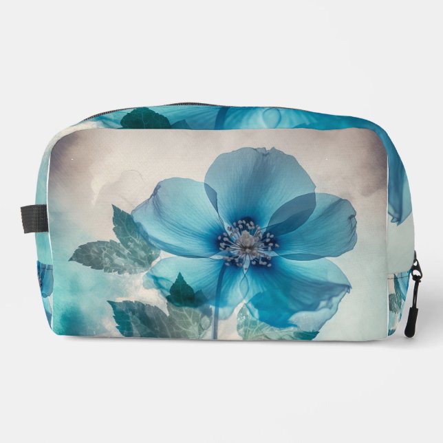 Ethereal Blue Blossom  Dopp Kit (Front)