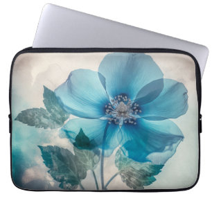 Ethereal Blue Blossom Laptop Sleeve