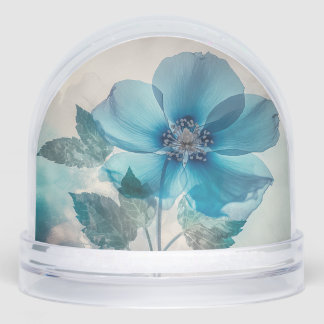 Ethereal Blue Blossom  Snowglobe