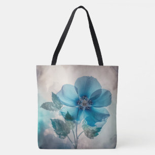 Ethereal Blue Blossom Tote Bag