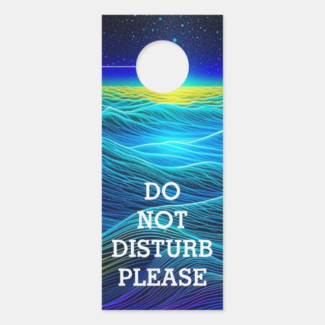 Ethereal Blue Ocean | Do Not Disturb Door Hanger (Front)