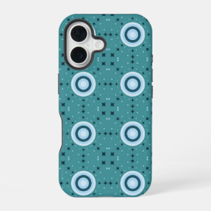 Ethereal blue ocean ethnic pattern, celestial iPhone 16 case