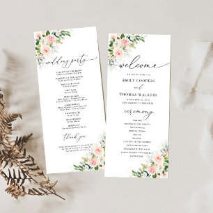 Ethereal Blush Wedding Program