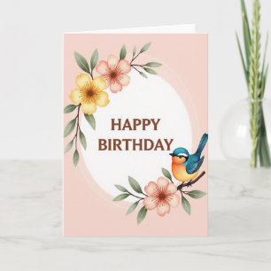 Ethereal Botanical Birthday Card