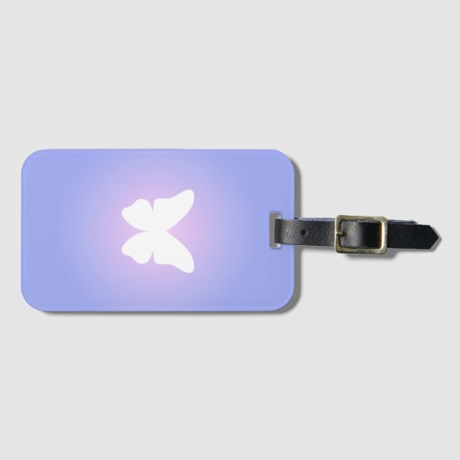 Ethereal Butterfly Glow Luggage Tag (Front Horizontal)
