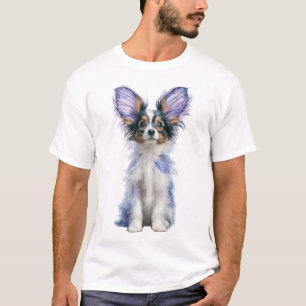 Ethereal Butterfly Wing Papillon Puppy Men T-Shirt