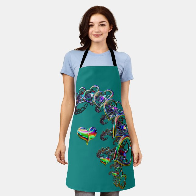 Ethereal Cascade of Hearts  Apron (Worn)