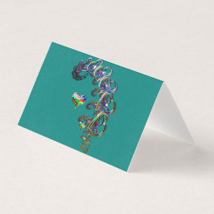 Ethereal Cascade of Hearts Greeting Card