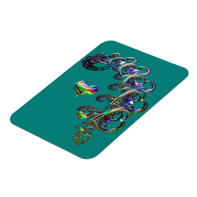 Ethereal Cascade of Hearts  Magnet (Left Side)
