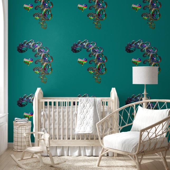 Ethereal Cascade of Hearts  Wallpaper (Kids)