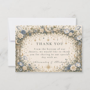 Ethereal Celestial Garden Wedding Thank You Card