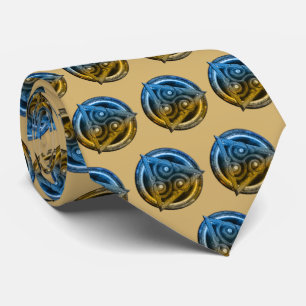 Ethereal Celtic Mandala of Duality Tie