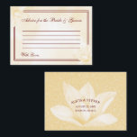 Ethereal Champagne Magnolia , Wedding Advice Card<br><div class="desc">Wedding Advice Card featuring a delicate ivory magnolia flower over an abstract floral background in the same tint along with title: "Advice for the Bride and Groom" in an elegant calligraphy script, surrounded by two thin borders. On the backside are your names , date, city and state over a faux...</div>