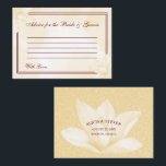 Ethereal Champagne Magnolia , Wedding Advice Card<br><div class="desc">Wedding Advice Card featuring a delicate ivory magnolia flower over an abstract floral background in the same tint along with title: "Advice for the Bride and Groom" in an elegant calligraphy script, surrounded by two thin borders. On the backside are your names , date, city and state over a faux...</div>