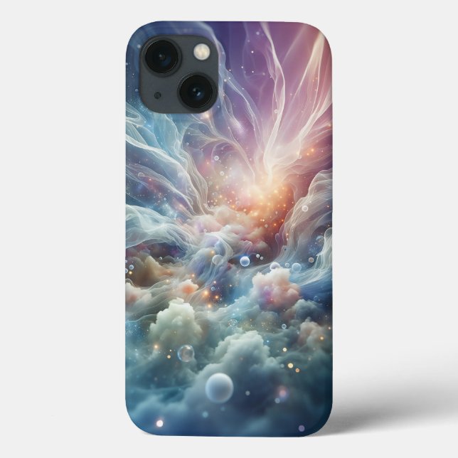 Ethereal Cloud and Bubble Phone Case Dreamy Pastel (Back)
