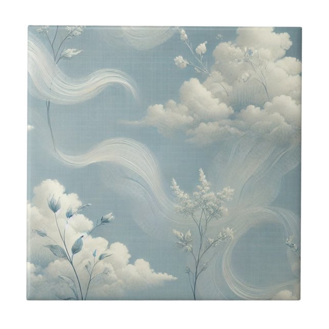 Ethereal Clouds Ceramic Tile (Front)