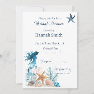 Ethereal Coastal Romance Bridal Shower Invitation